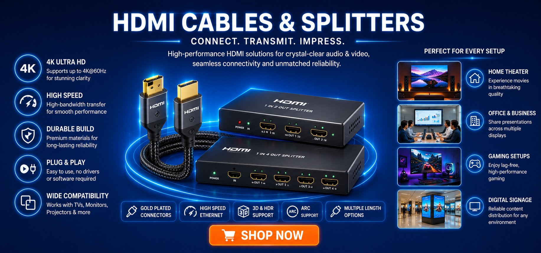 HDMI Cables & Splitters