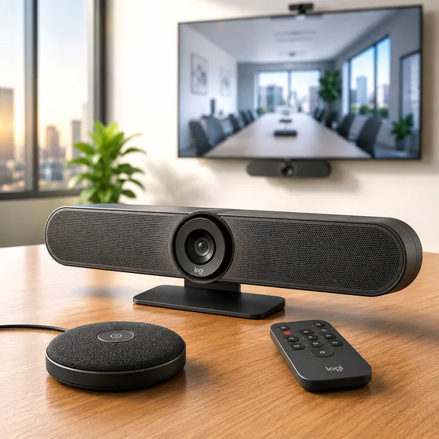 Logitech MeetUp and Expansion Mic HD Video and Audio Conferencing System for Small Meeting Rooms