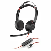Plantronics Blackwire C5220 Wired, Dual-Ear Stereo Headset with Boom Mic - USB-A